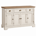 Aparador 150 x 45 x 95 cm de madera beige y marrón estilo clásico con almacenamiento